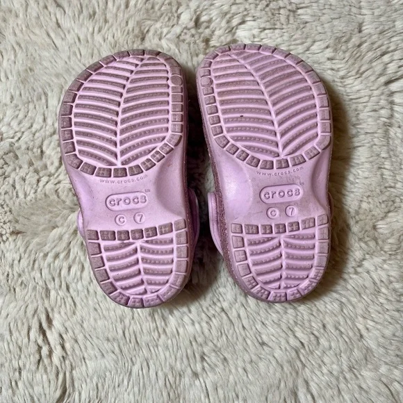 CROCS Toddler Glitter Sandals - Pink Sparkle Size 7 - Picture 7 of 7